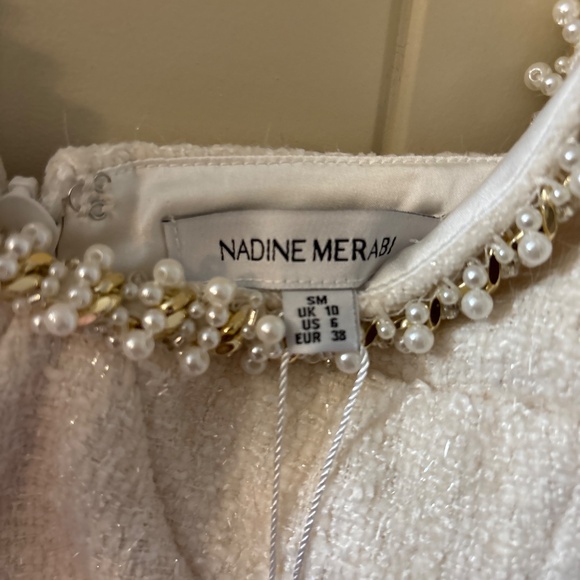 Nadine Merabi Penelope Ivory Dress Size S/M - Picture 4 of 4